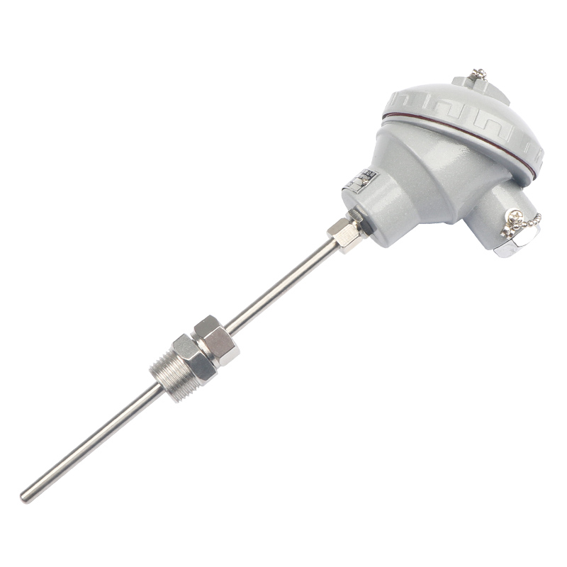 高温pt100温度传感器wzp-pt100热电阻探头一体化温度变送器4-20ma